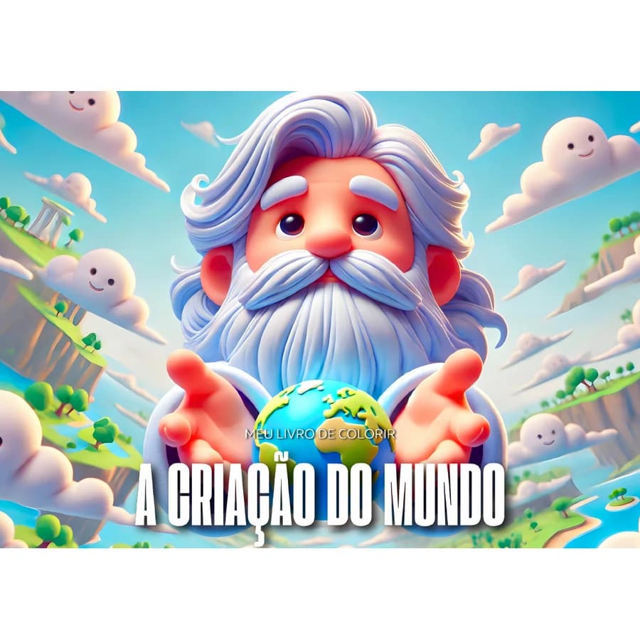Imagem de Livro de Colorir: A Criação do Mundo