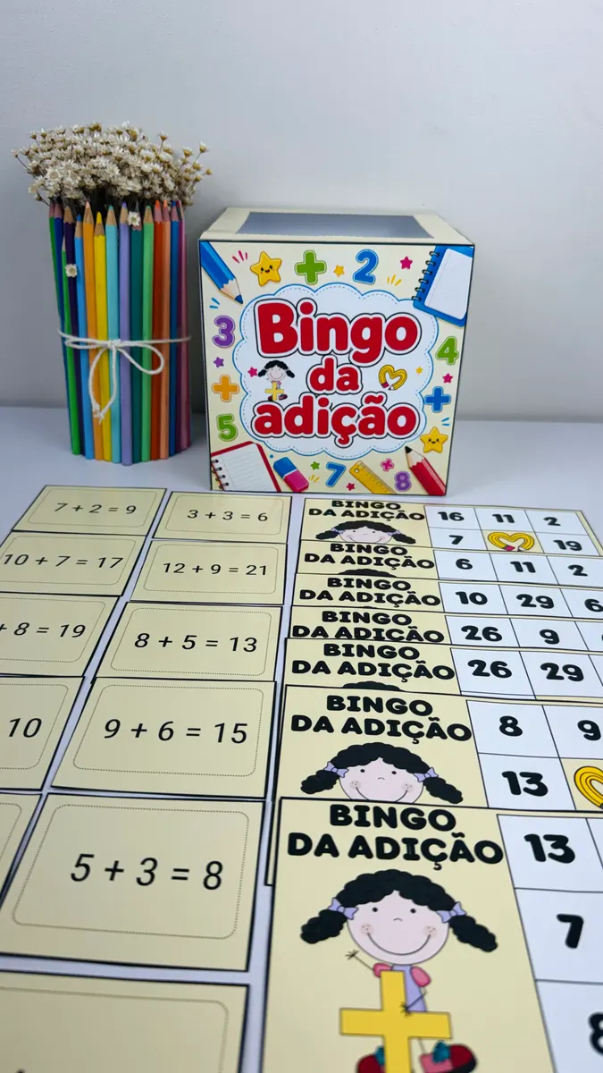 Capa de Bingo da Adição